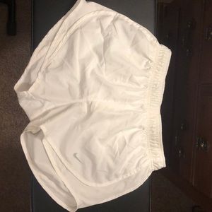White Nike gym shorts